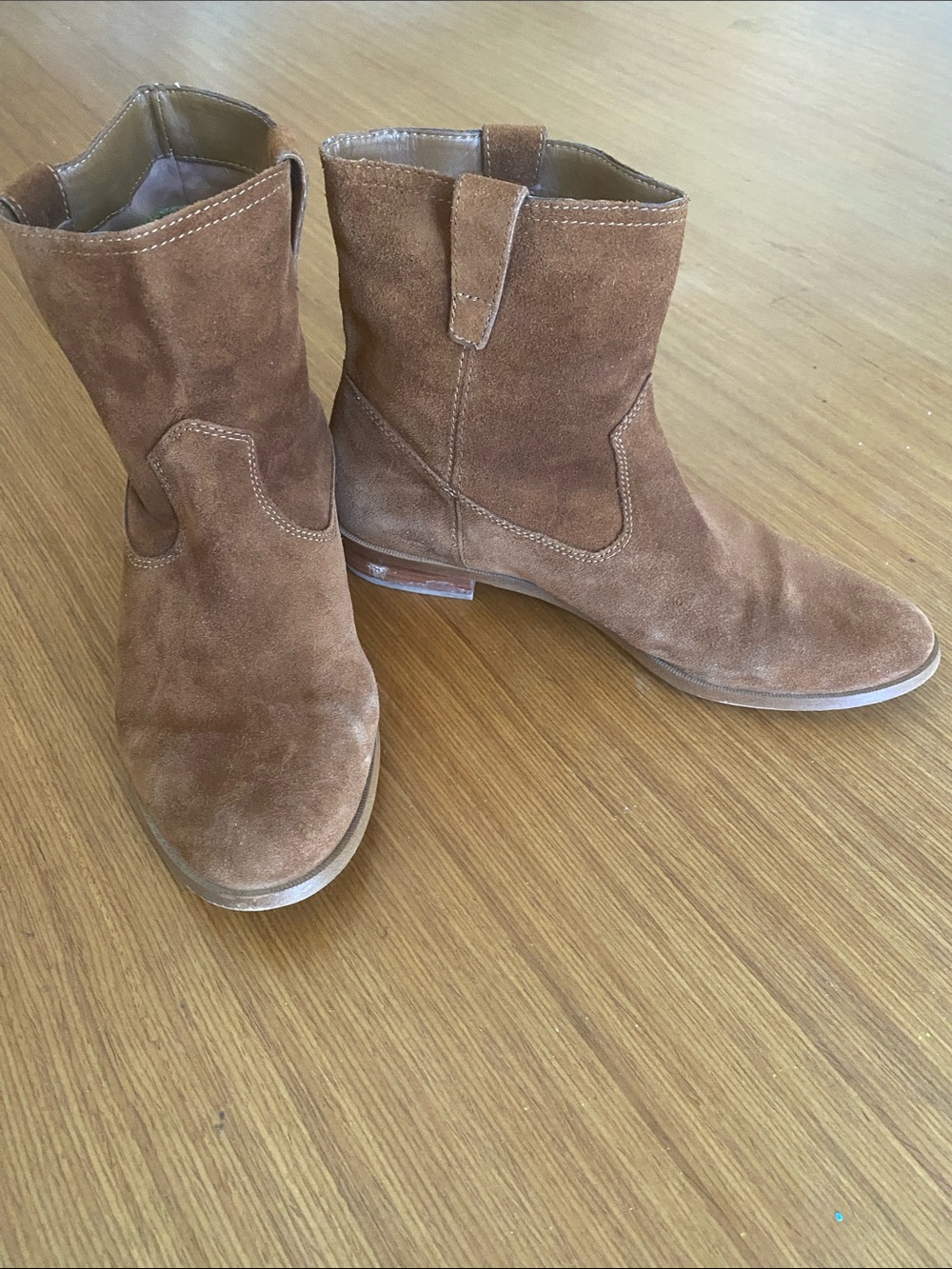 Rebecca Minkoff Tan Brown Suede Ankle Booties 10